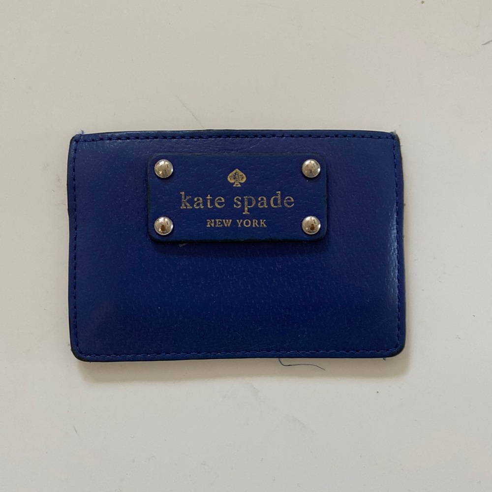 Purple/blue Kate spade card holder